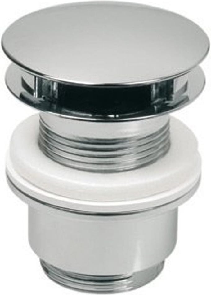 Plieger designplug zonder overloop 63mmx5/4 voor bodemdikte 45 60mm chroom
