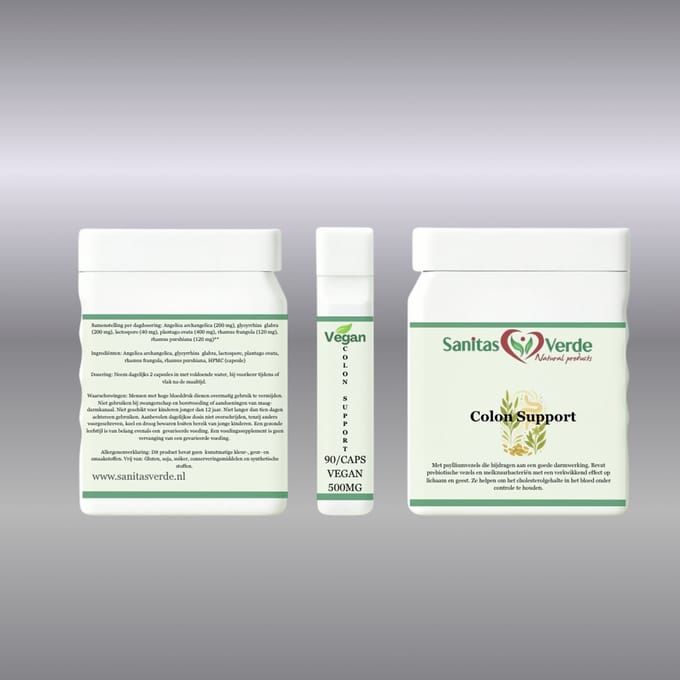 Sanitas Verde - Colon Support - 90 vegan capsules - 500 mg