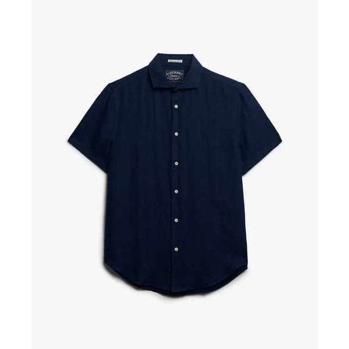Superdry Riviera S/S Linnen Shirt Heren - Maat M