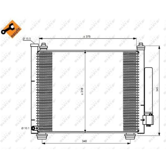 Condensor, airconditioning NRF 350216