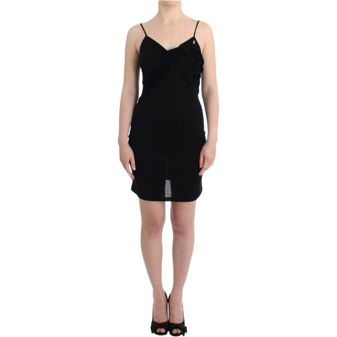 Roze Detail Mini-jurk Mouwloos Aansluitend Jurk