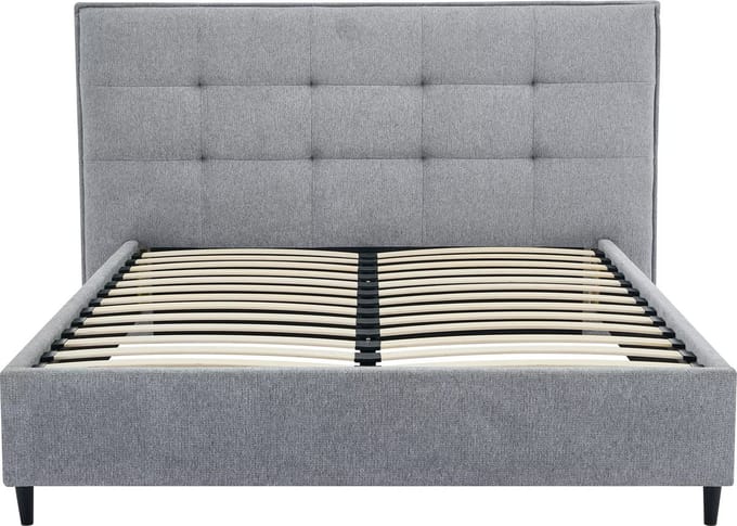 Vente-unique Bedframe stof grijs 180 x 200 cm NIRPIO
