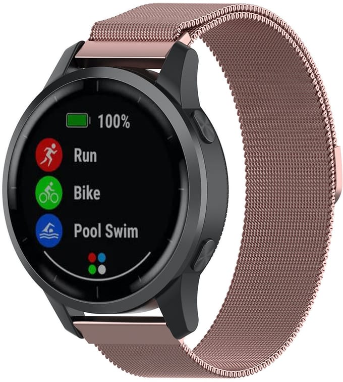Garmin Vivoactive / Vivomove milanese band - rose rood