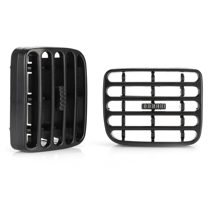 2 pièces Grille de ventilation centrale en maille Grille de sortie de ventilation S'adapte pour Renault THALIA I CLIO II black