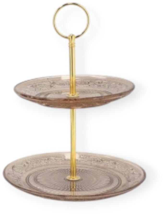 Daan Kromhout - Etagere - Glas - 2 lagen - Bruin -15/18x24