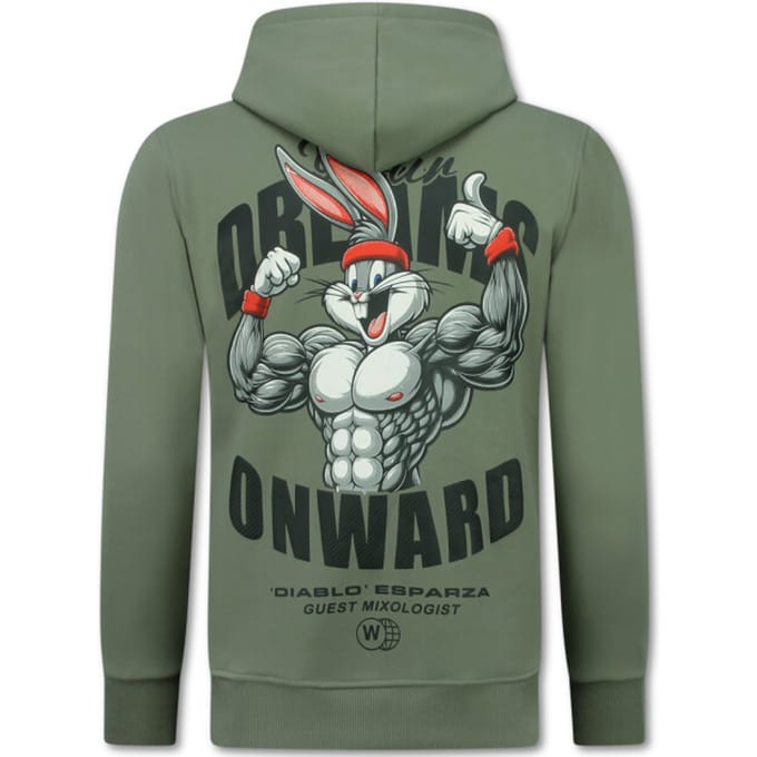 Oversized Hoodie Heren met Capuchon - Onwards Dreams - Dik Geweven - 5972 - Bruin