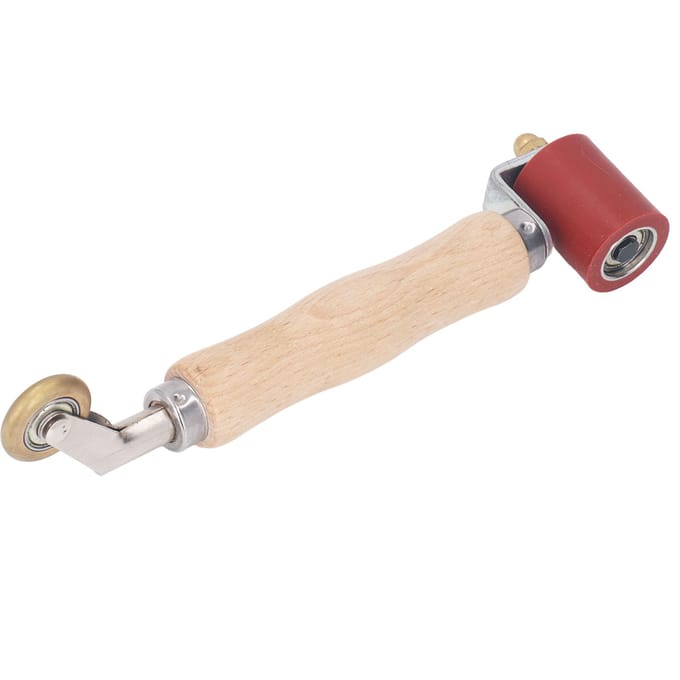 Naadroller 40mm Siliconen Naadroller met 6mm Messing Detailroller Gladmakend Naadroller Gereedschap voor beige