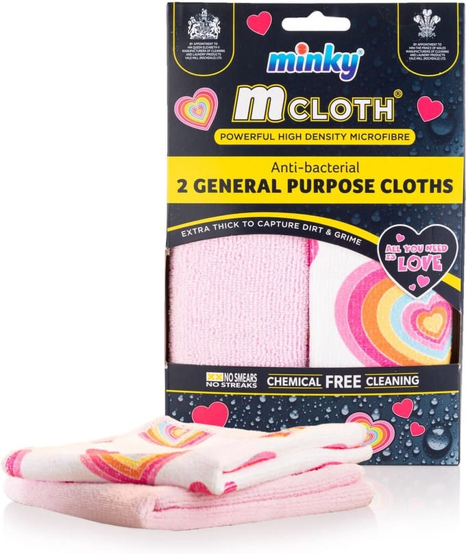 Minky Schoonmaakdoek All You Need Is Love Set van Twee