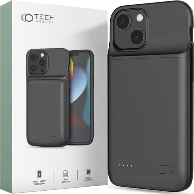 Tech-Protect PowerCase for iPhone 12 mini / 13 mini with Power Bank - Black - 4700 mAh
