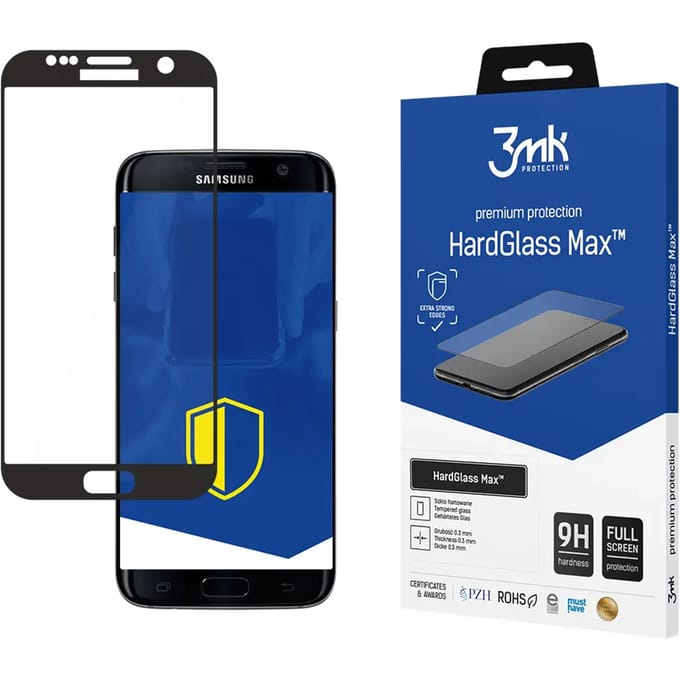 3MK HardGlass Max - Gehard Glas Bescherming - Samsung Galaxy S7 Edge - Zwart