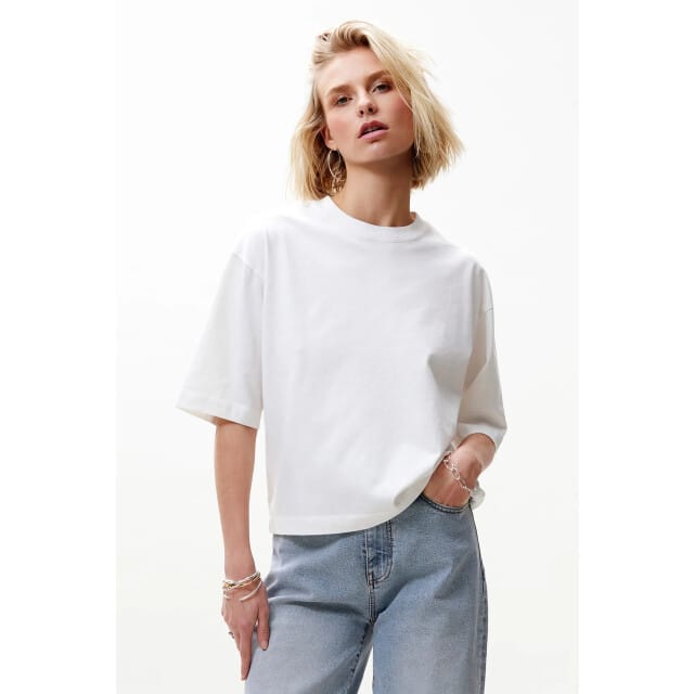 Catwalk Junkie Ts Nuna Tops & T-shirts Dames - Shirt - Wit - Maat 38