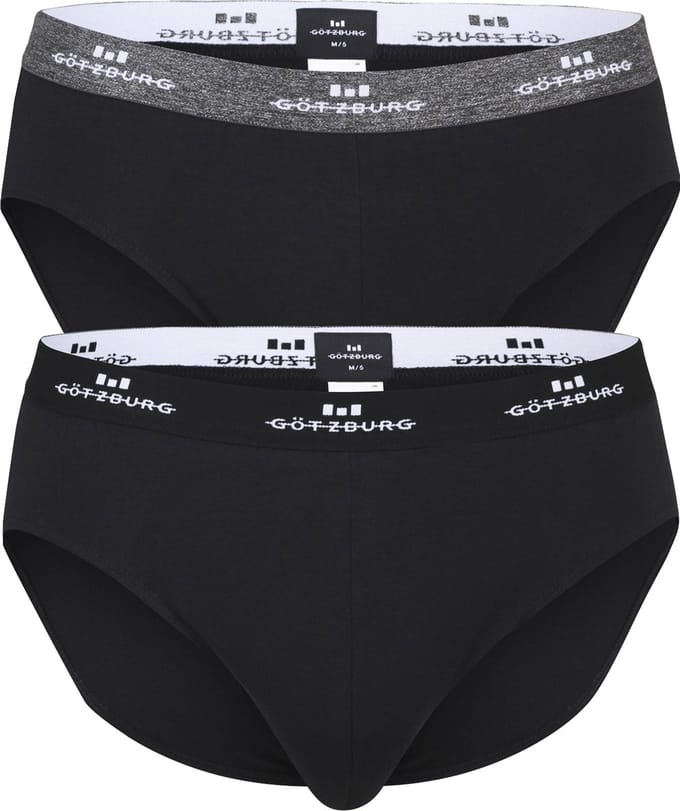 Gotzburg heren slips (2-pack) - zwart