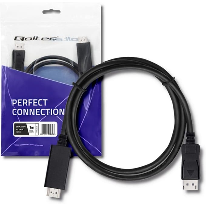 Qoltec DisplayPort v1.2 mannelijk |   HDMI mannelijk |   5K |   1m