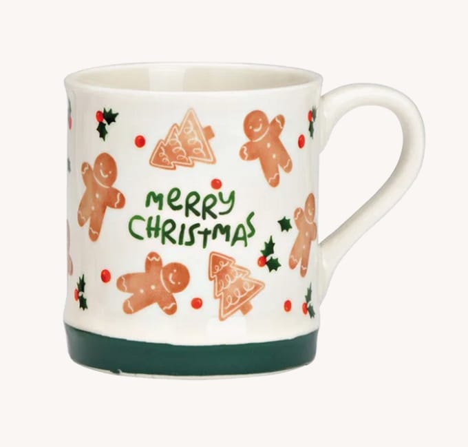 Gingerbread mok Merry Christmas, groen, (B/H/D) 13x10x8cm, 350ml