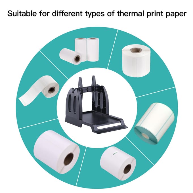 Labelhouder voor Desktop Thermische Labelprinter 2 in 1 Rollen & Fan-Fold Stapellabels Verzending