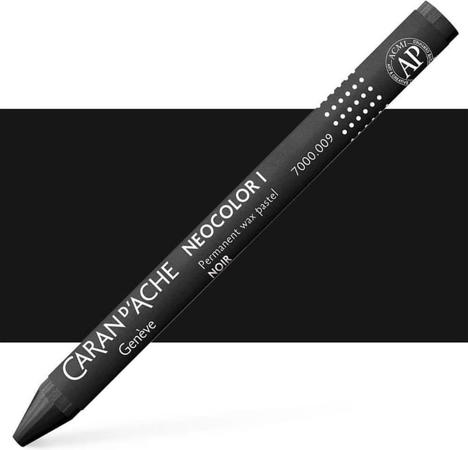 Caran d´Ache Neocolor I Permanente Waskrijt | Zwart (009)