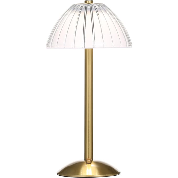Draadloze tafellamp USB oplaadbare LED-bureaulamp met aanraakbediening dimbaar 3 lichtkleuren brons