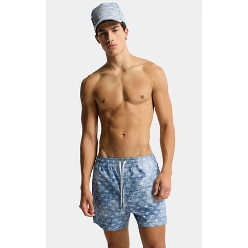Zwembroek Dsquared D7B626810 BOXER MIDI-454 DENIM