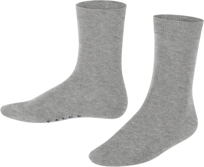 FALKE Cotton Finesse elegant fijn katoen sokken kinderen grijs - maat 35-38