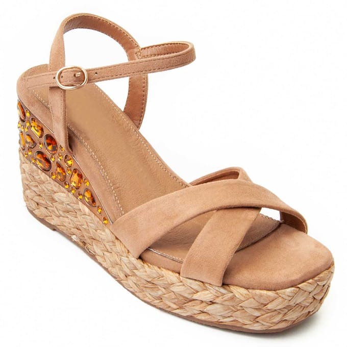 Sandalia De Cuña Para Mujer.  Montevita  Wesparto14  91218 41 bruin