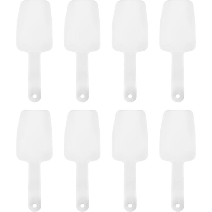 8 stuks Mini PP Plastic Schep IJsschraper Schop voor Voedsel Noten Meel Dessert Thuis Keuken Gebruik white