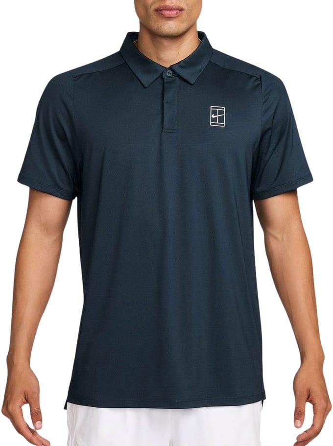 Nike Court Dri-Fit Advantage Polo Heren-Donkerblauw,Wit
