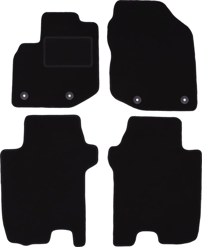 Zwarte veloursmatten voor: Honda Jazz III hatchback (2011-2014)