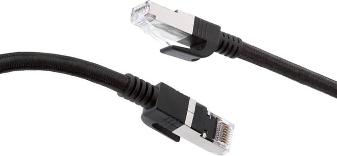Force Case, Ethernetkabel RJ45 - CAT8 S/FTP - Mannelijk/Mannelijk - 5m, Zwart