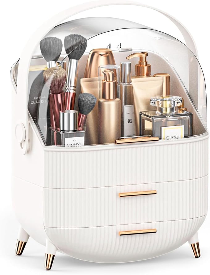 Make up organizer - Opbergdoos - Skincare organizer - Make up koffer - Wit (Wit)