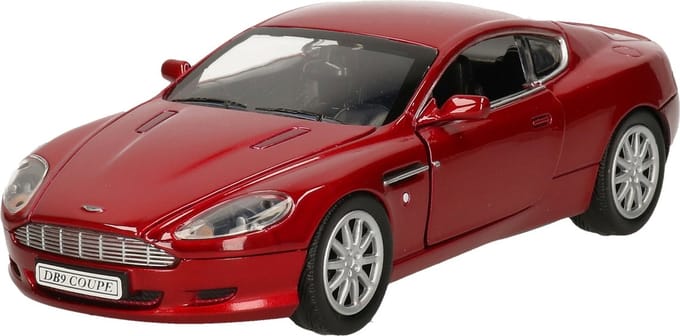 Aston Martin DB9 Coupe Rood 1/24 Motor Max - Modelauto - Schaalmodel - Miniatuurauto