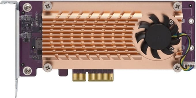 QNAP Dual M.2 22110/2280 PCIe SSD expansion card f
