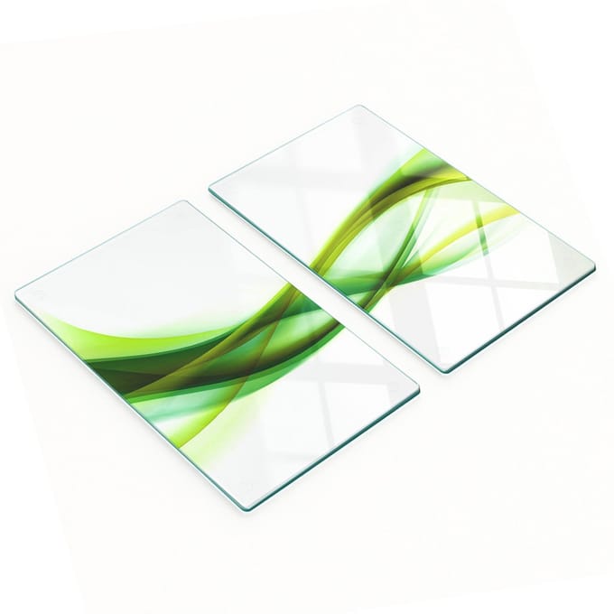 Multifunctionele decoratieve glazen panelen met abstracte golven, 2x30x52 cm