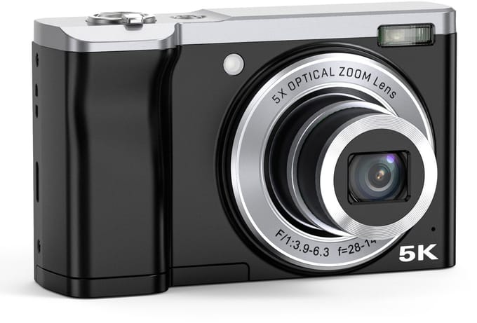 5K digitale camera met 5x optische zoom en anti-shake-stabilisatie