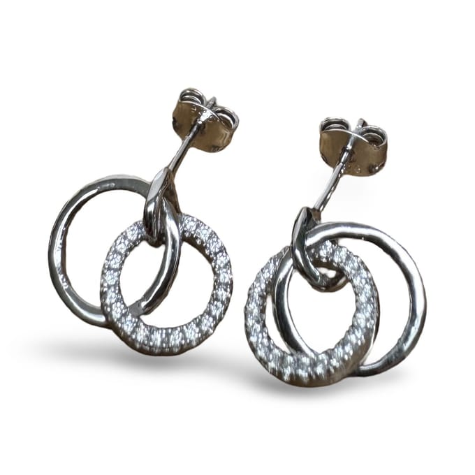 Oorsteker ringen met zirkonia