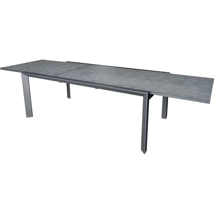 Tuin tafel 8/12 van aluminium met glazen blad Wilsa Garden Modulo