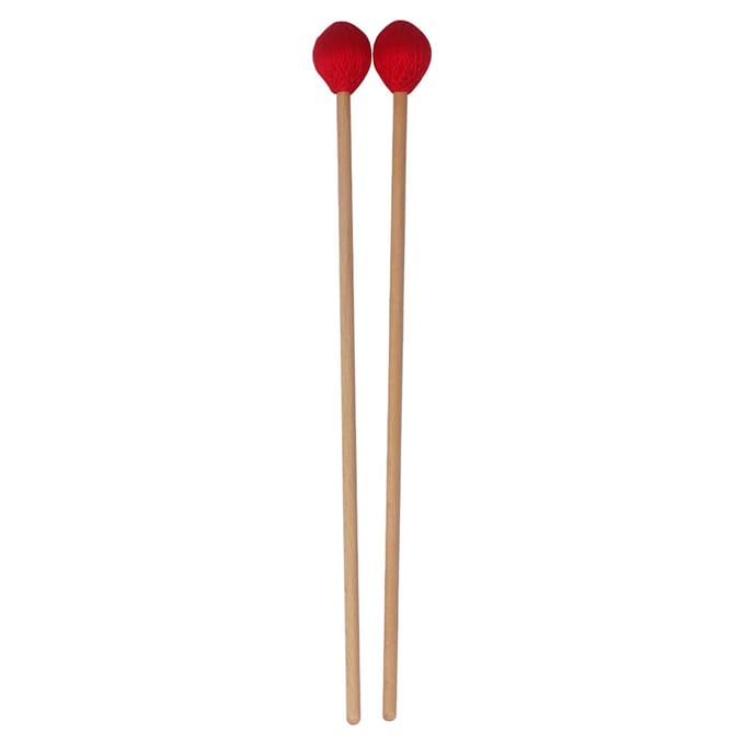 Middelste Marimba Stok Mallets Xylofoon Klokkenspel Mallet met Beuken Handvat Percussie Kit Muzikaal 1 Pair rood