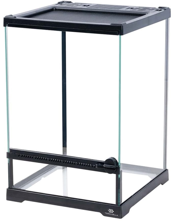 Terra Della Glazen terrarium 21 x 21 x 30CM met waterdichte bodem en ventilatierooster