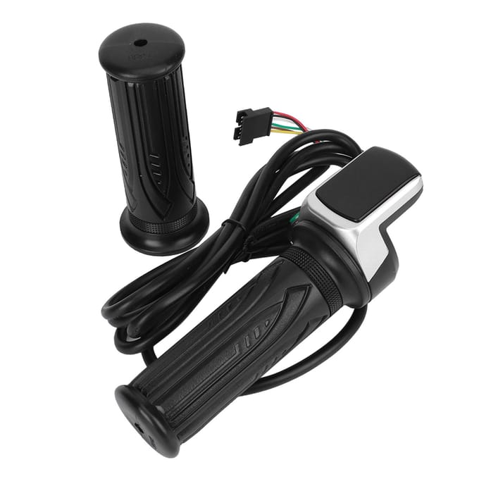 Affichage LCD de la quantité électrique avec interrupteur, régulateur de vitesse du vélo électrique, poignée d'accélérateur à 6 cœurs(48V ) black