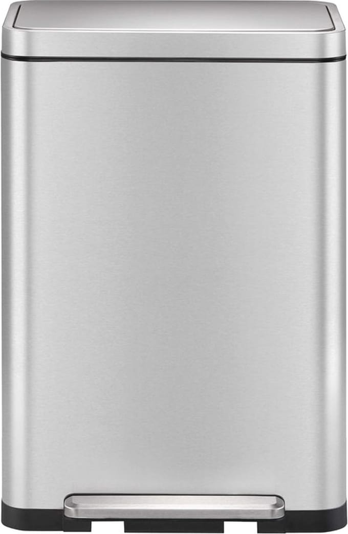 EKO - X-Cube pedaalemmer 45 liter - Stainless steel Polypropylene - mat RVS - Prullenbak
