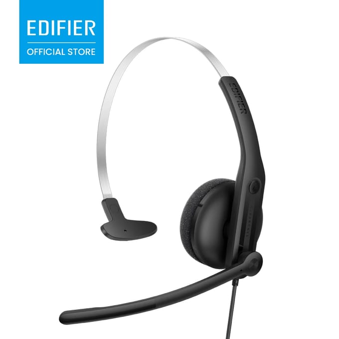EDIFIER CC100 Bedrade headset met microfoon AI Ruisonderdrukking Draaibare microfoonarm 30 mm driver In-line bediening voor kantoorwerk