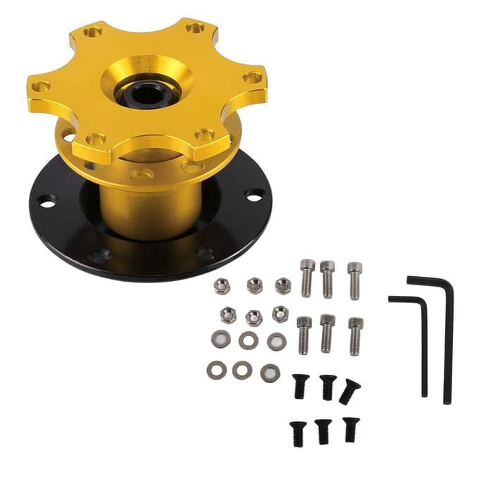 Gouden Universele Auto Stuurwiel Naaf Adapter Snelontgrendeling Racing Adapter Snap-Off Boss Kit black