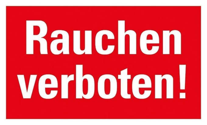 Pickup kunststoff Schild 33x20 cm RAUCHEN VERBOTEN