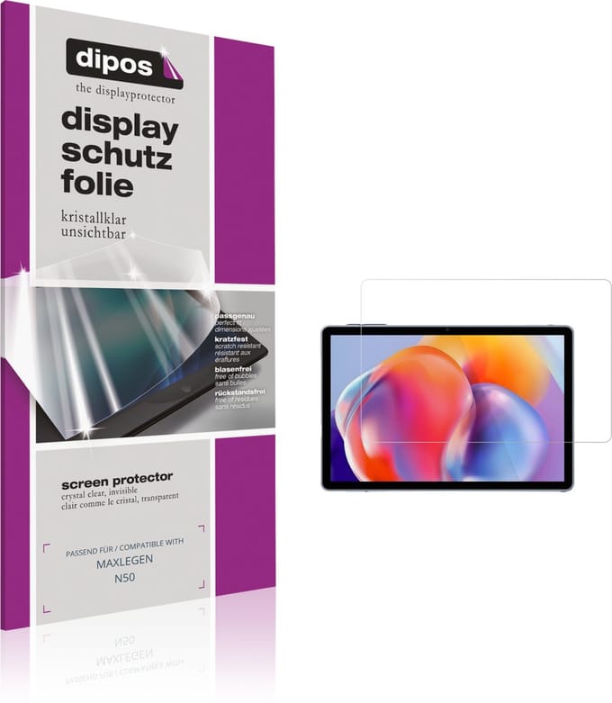 dipos – 2x Beschermfolie geschikt voor MAXLEGEN N50 | Krasbestendige & heldere Screenprotector Ultra-Thin