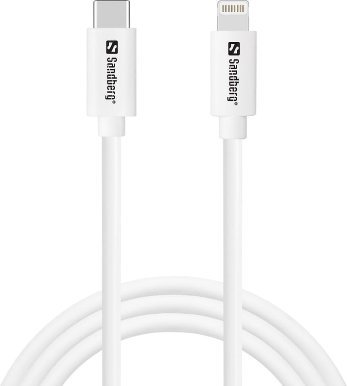 Sandberg 136-58 Lightning-kabel 1 m Wit