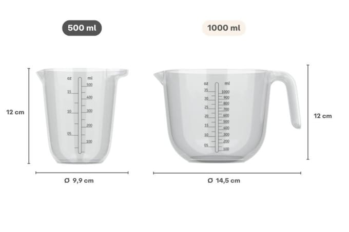 Mepal Maatbeker Chef it - 500 ml - Maataanduiding - Vaatwasmachinebestendig - Bakspullen - Transparent