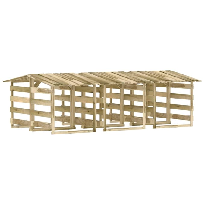 vidaXL - Pergola's - met - dak - 6 - st - 100x90x100 - cm - geïmpregneerd - grenenhout