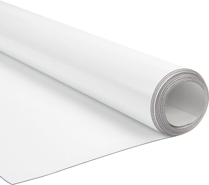 Afdekzeilwinkel - Pvc zeildoek - 750gr Wit Verduisterend (Opaak - Black-out) B1 - per meter