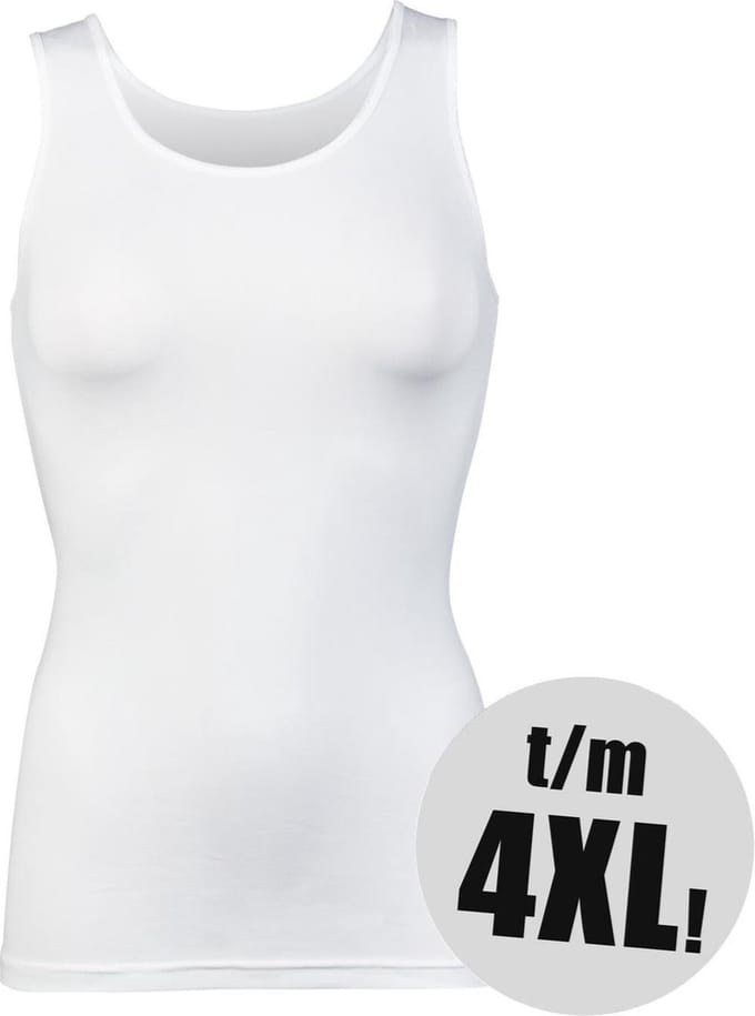 RJ Bodywear - Pure Color - Dames Singlet - Wit - M