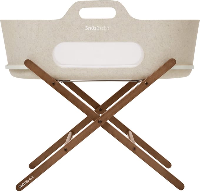 Snuz SnuzBaskit Barley Moses Basket & Walnut Beech Standaard