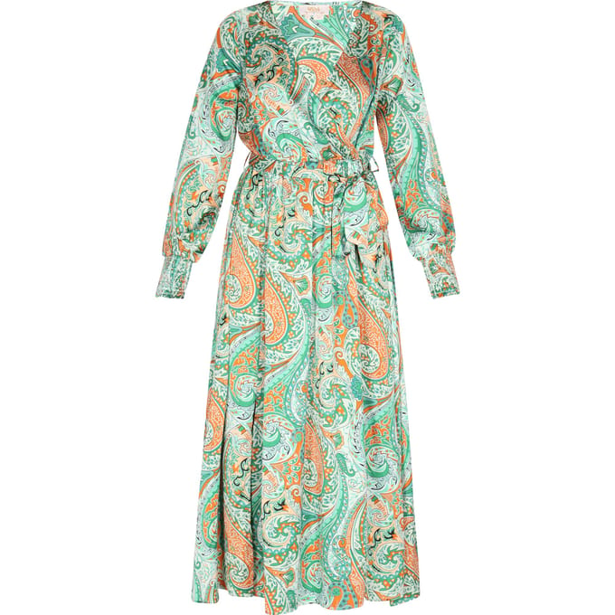 usha jurk Dames Groen Veelkleurig